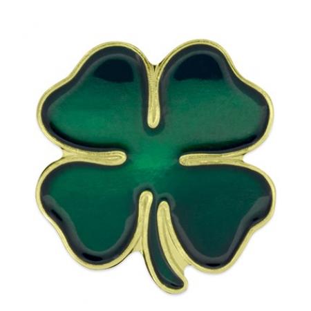 Green Four Leaf Clover Pin