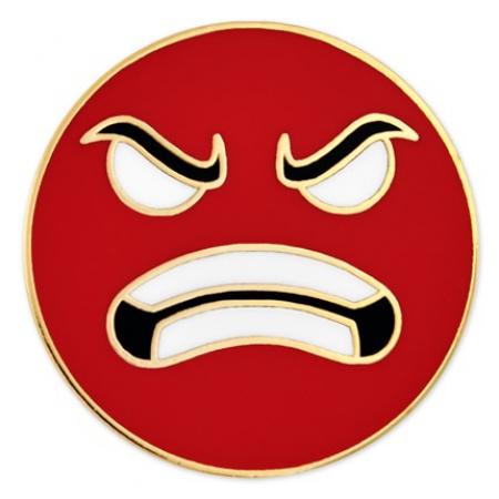 Angry Face Emoji Pin