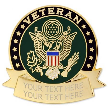 Army Veteran Pin - Engravable 