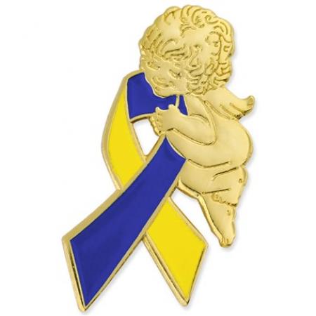 Down Syndrome Ribbon Angel Pin 