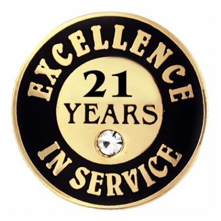 Excellence In Service Pin - 21 years