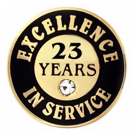 Excellence In Service Pin - 23 years
