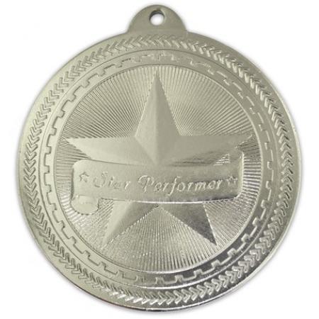 Silver Star Performer Medal - Engravable 