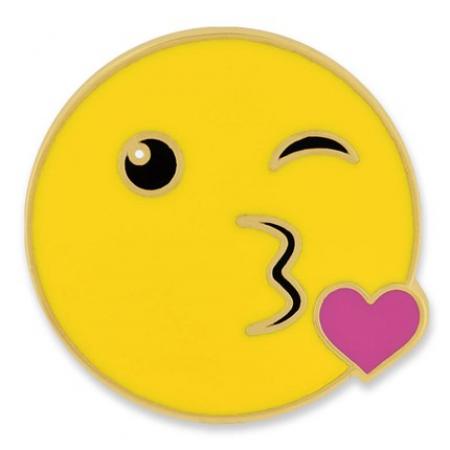 Kiss Face Emoji Pin
