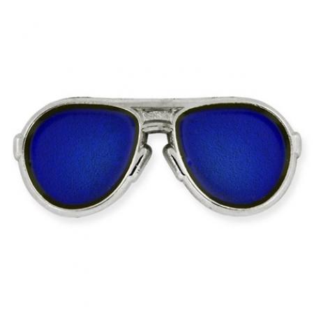 Blue Aviator Sunglasses Pin 