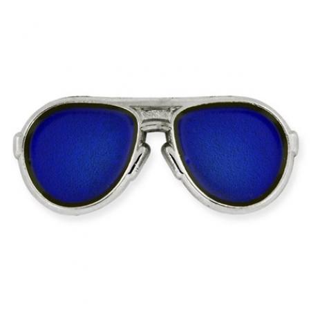 Blue Aviator Sunglasses Pin