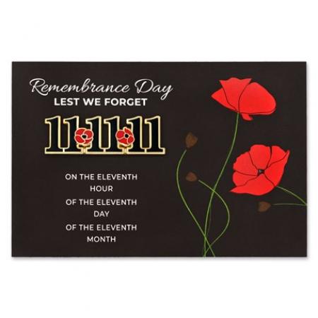 11-11-11 Remembrance Day Pin and Card