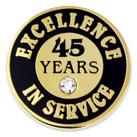 Excellence In Service Pin - 45 Years