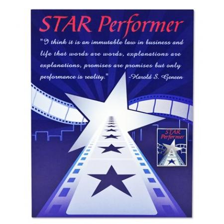 Star Performer Card and Pin 