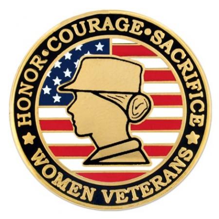 Female Veteran Pin