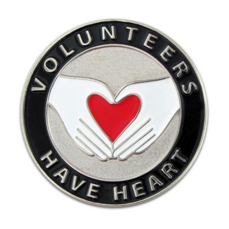 Volunteers Have Heart Pin 