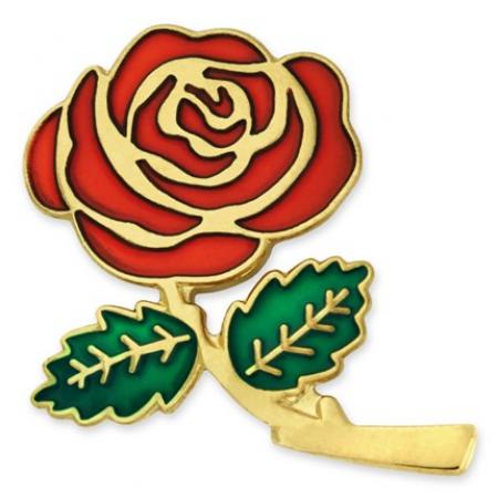 Colored Rose Lapel Pin 