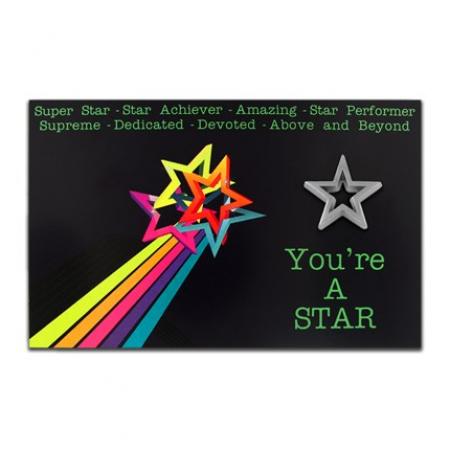 Star Pin with Presentation Card 