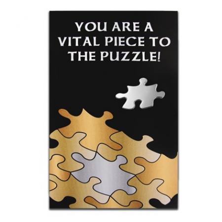 Puzzle Piece Pin with Card 
