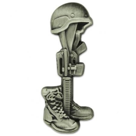 Battle Cross Final Tribute Pin - Antique Nickel