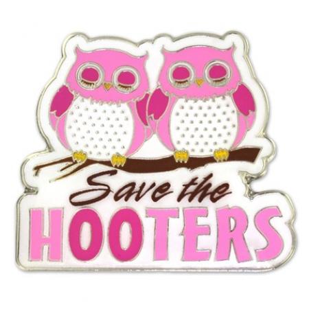 Breast Cancer Save the Hooters Pin