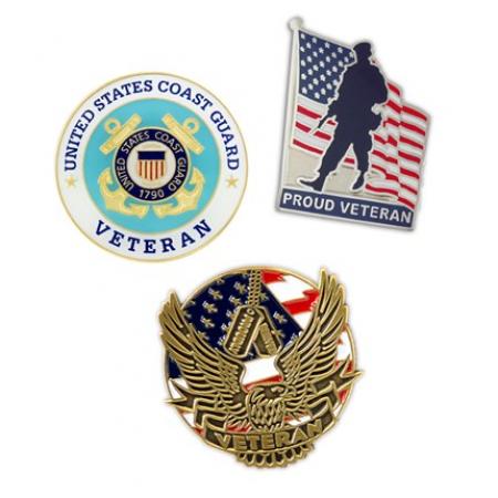 U.S. Coast Guard Veteran 3-Pin Set