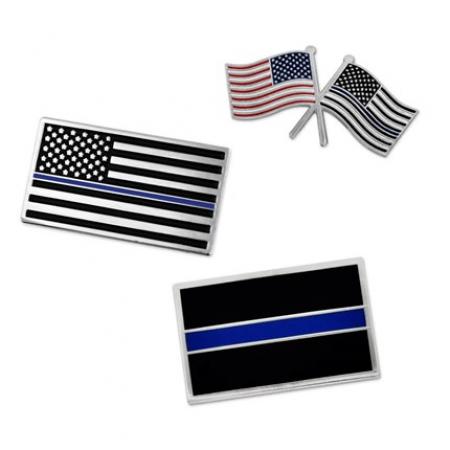 Thin Blue Line 3-Pin Set