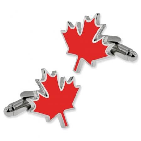 Canadian Maple Leaf Cufflink Set