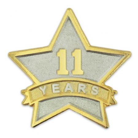 Years of Service Star Pin - 11 Years