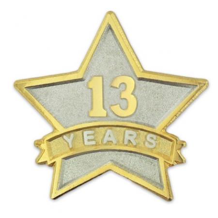 Years of Service Star Pin - 13 Years