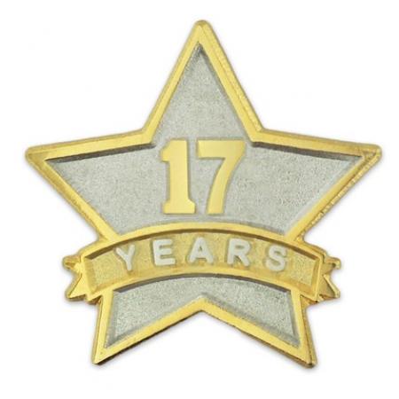 Years of Service Star Pin - 17 Years
