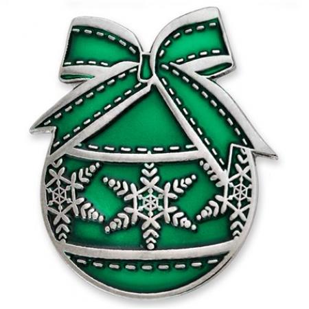 Christmas Ornament Pin - Green