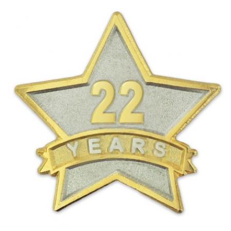 Years of Service Star Pin - 22 Years