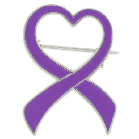 Purple Heart Ribbon Brooch 