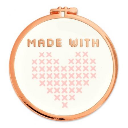 Made With Love Pin Magnetic Back 