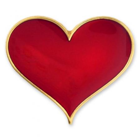 Red Heart Pin Magnetic Back 