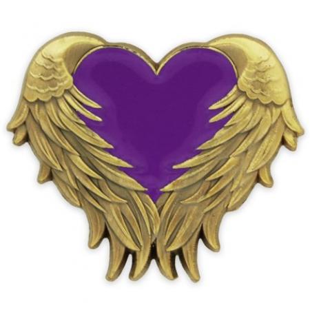 Purple Heart with Wings Pin