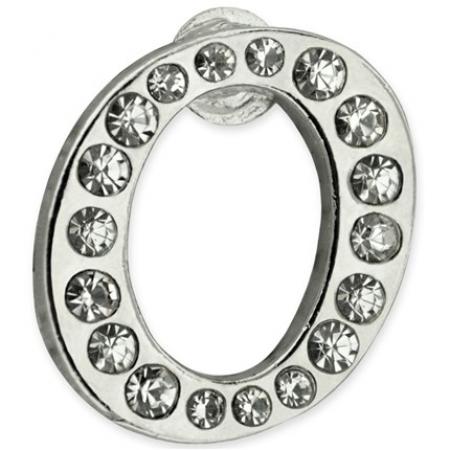Rhinestone Letter O Pin