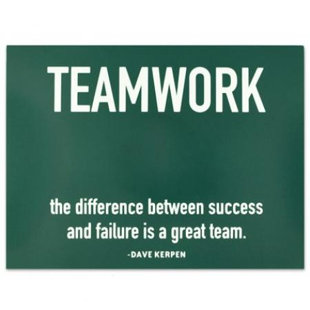 Teamwork Success Presentation Card 