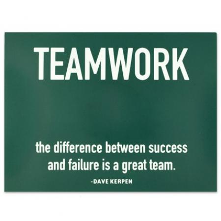 Teamwork Success Presentation Card