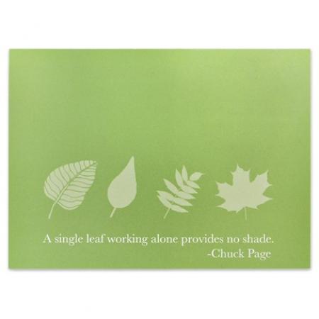 A Single Leaf Presentation Card 