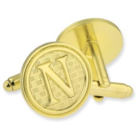 Letter N Cufflink Set