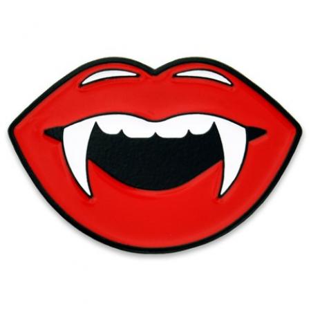 Lips With Fangs Pin