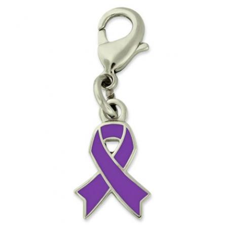 Purple Awareness Ribbon Charm