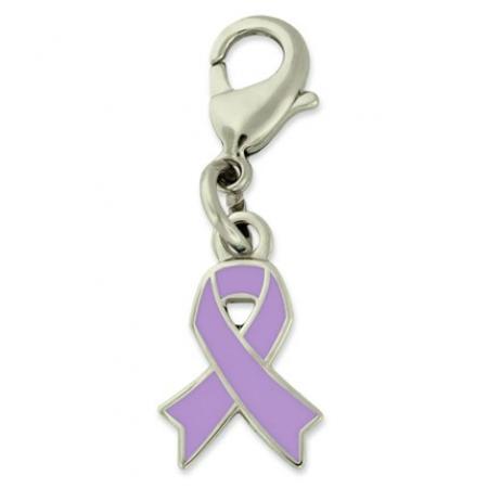 Lavender Awareness Ribbon Charm 