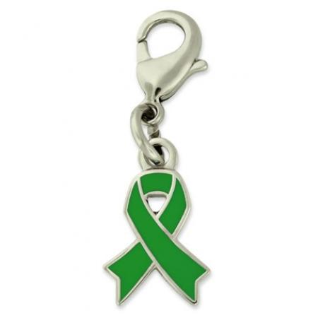 Green Awareness Ribbon Charm 