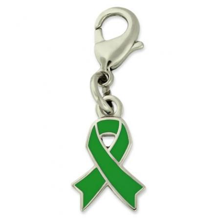 Green Awareness Ribbon Charm