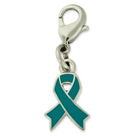 Teal Awareness Ribbon Charm