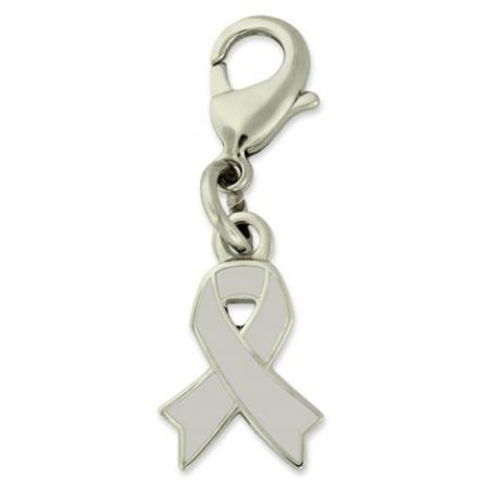 Grey Awareness Ribbon Charm 