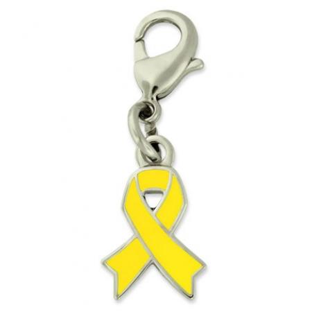 Yellow Awareness Ribbon Charm