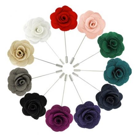 Flower Stick Pin - Cloth Textured
