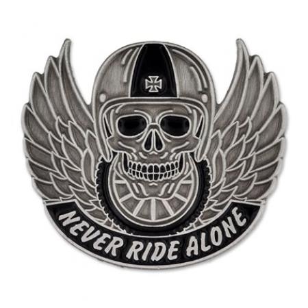 Never Ride Alone Pin