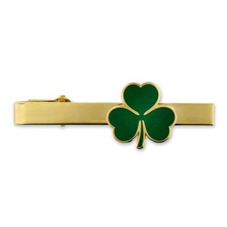 Shamrock Clover Tie Clip-Engravable 