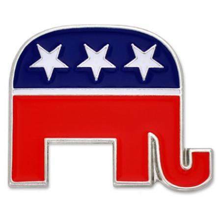 Republican Elephant Pin