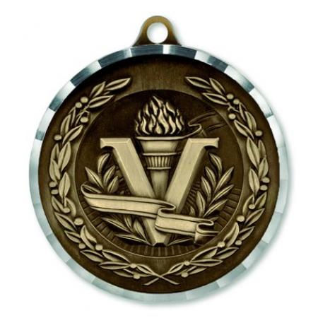 2" Diamond Cut Victory Medal - Engravable 